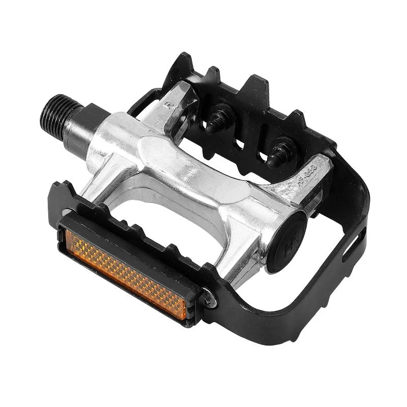 MVTEK Pedali MTB in Alluminio/Acciaio Nero/Argento - Perno su Sfere (OEM)