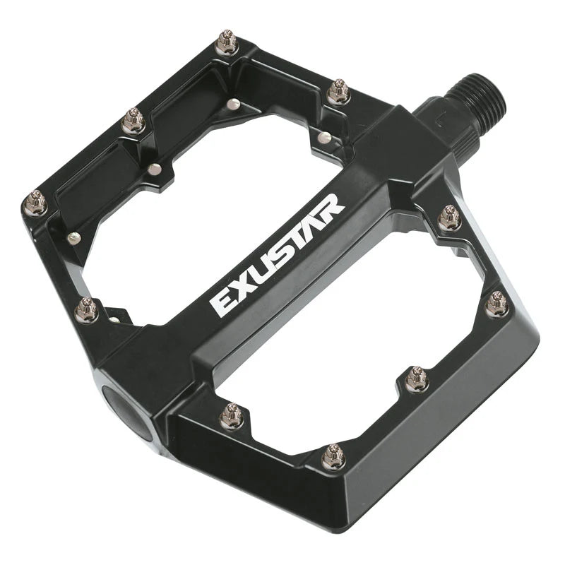 EXUSTAR Pedali E-PB531 BMX/FREESTYLE in Alluminio Nero - FLAT 105x108mm