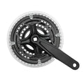 MVTEK Guarnitura CITY 3x6/7V 28/38/48 Denti x Pedivella: 170mm Nero