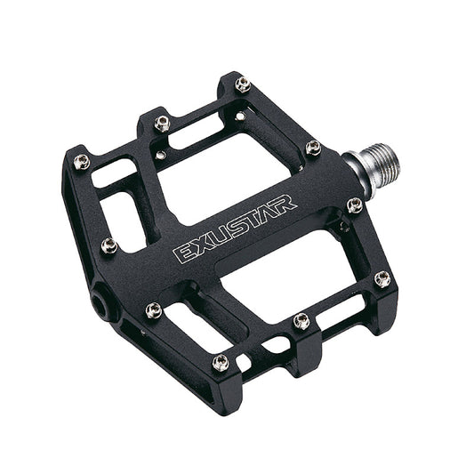 EXUSTAR Pedali E-PB525 Attacco FLAT in Alluminio Nero in CR-Mo 103x100mm