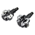 MVTEK Pedali SPD in Alluminio Nero/Argento Perno su Sfere 81x63,6mm