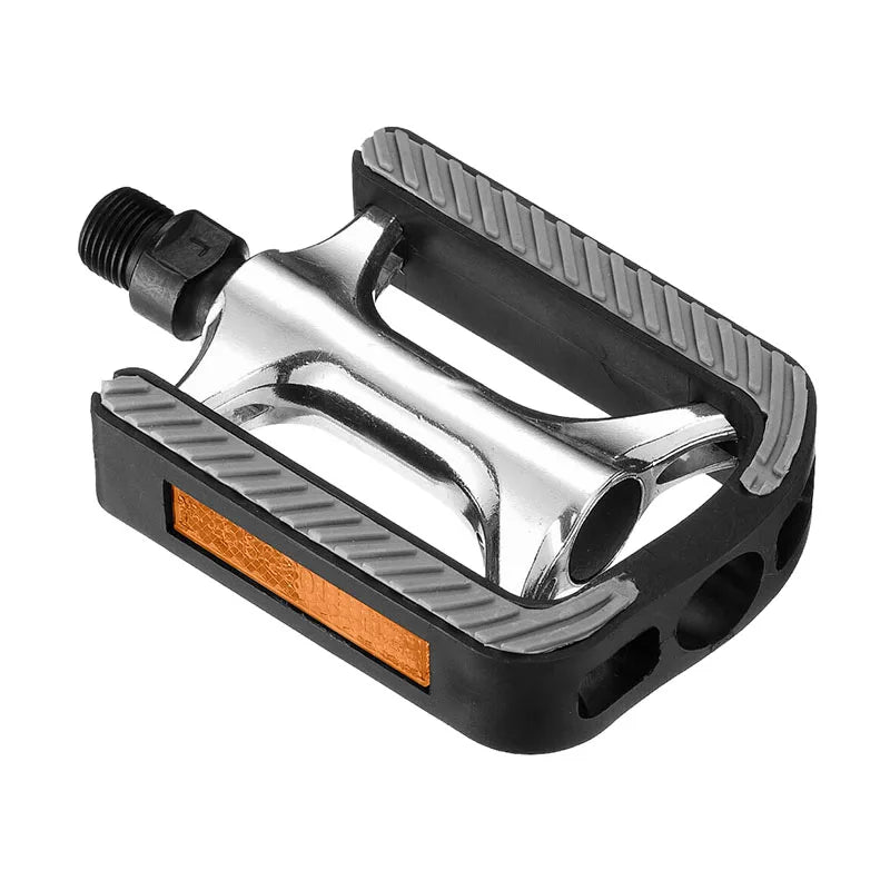 MVTEK Pedali CITY BIKE in Alluminio/Nylon Nero/Argento 105x70,6x25,5mm