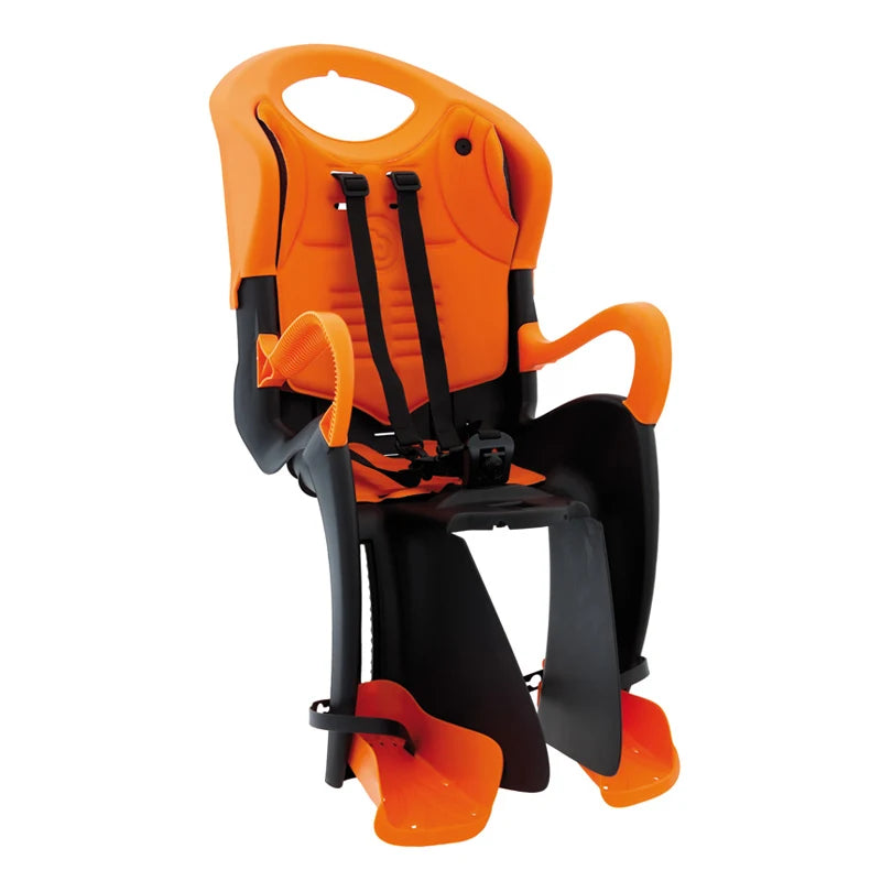 BELLELLI Seggiolino Posteriore TIGER Attacco al Telaio B-Fix Nero/Arancio